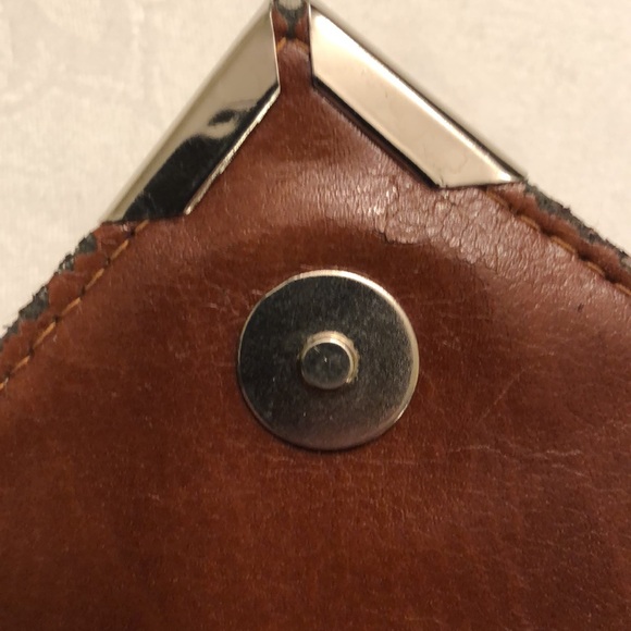 VINTAGE CALYPSO BLACK/BROWN CROSSBODY SHOULDER BAG PURSE MADE IN ITALY - #490 - Picture 11 of 16